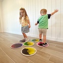 Liquid Floor Tiles Assorted Color Discs