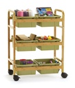 BB007-6-S Small Small Bamboo Book Browser Cart with Sage Tubs STEM - S HR.jpg