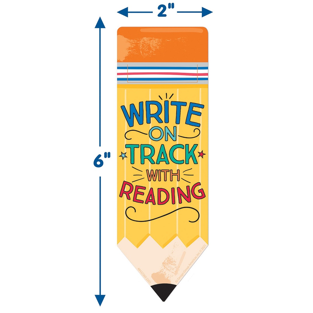 Pencil Write on Track with Reading Bookmarks, Pack of 36