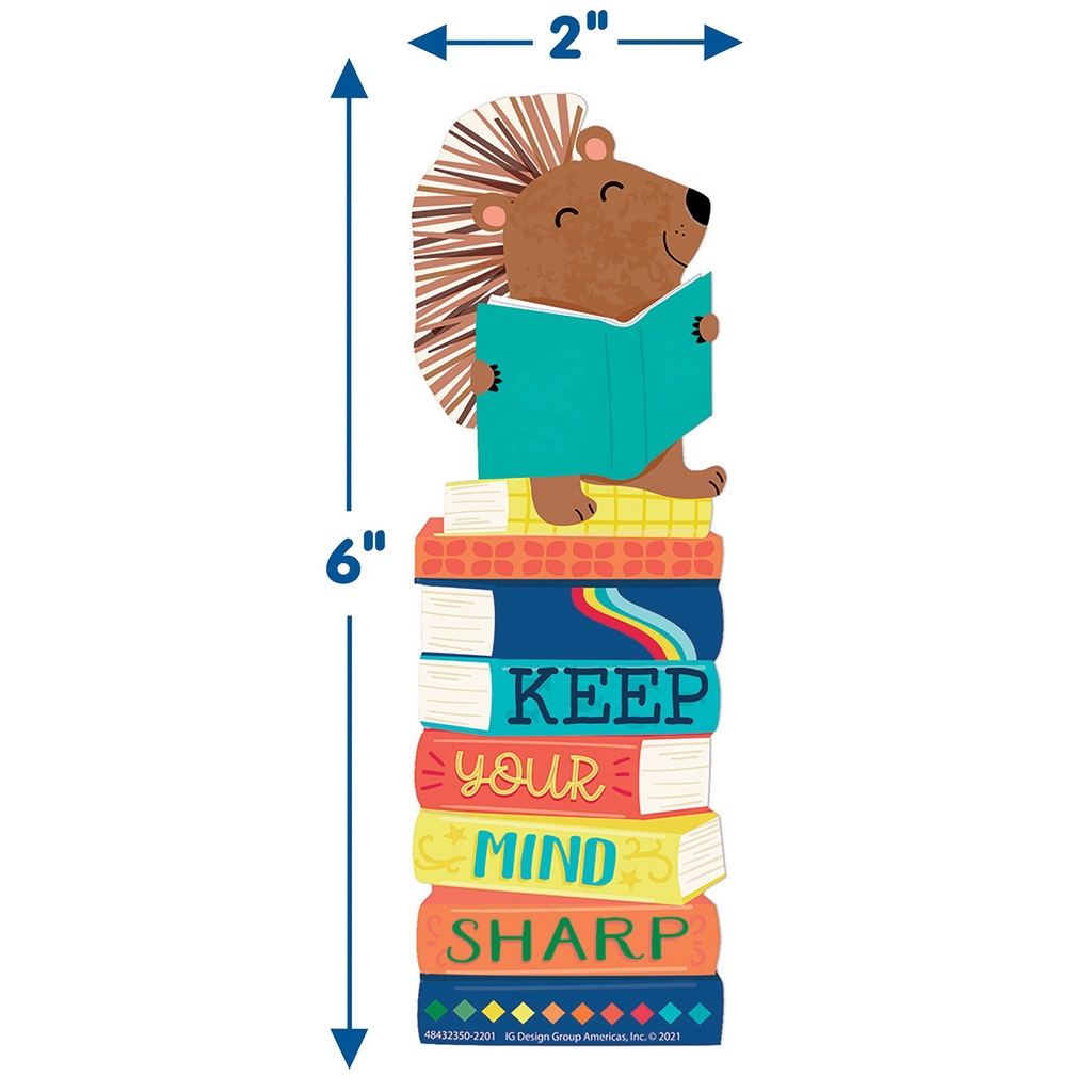 Hedge Hog Keep Your Mind Sharp Bookmarks, Pack of 36