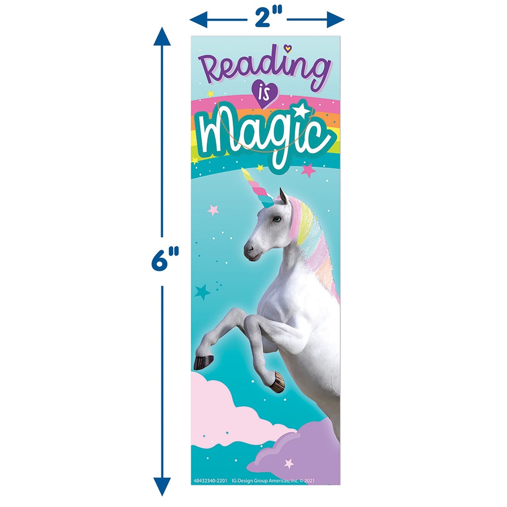 Unicorn Reading is Magic Bookmarks, Pack of 36