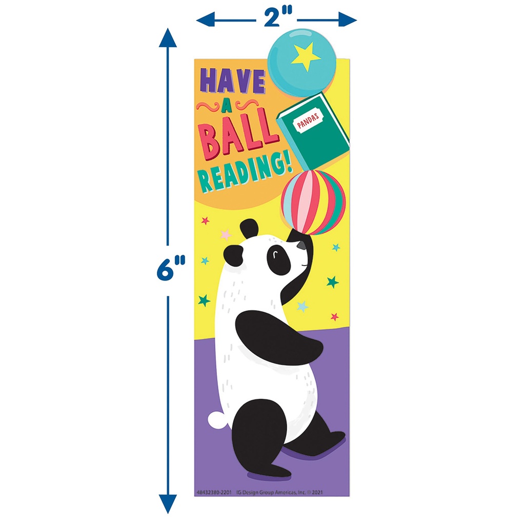 Panda Have a Ball Reading Bookmarks, Pack of 36