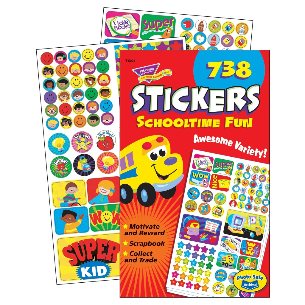 Schooltime Fun Sticker Pad, 738 ct