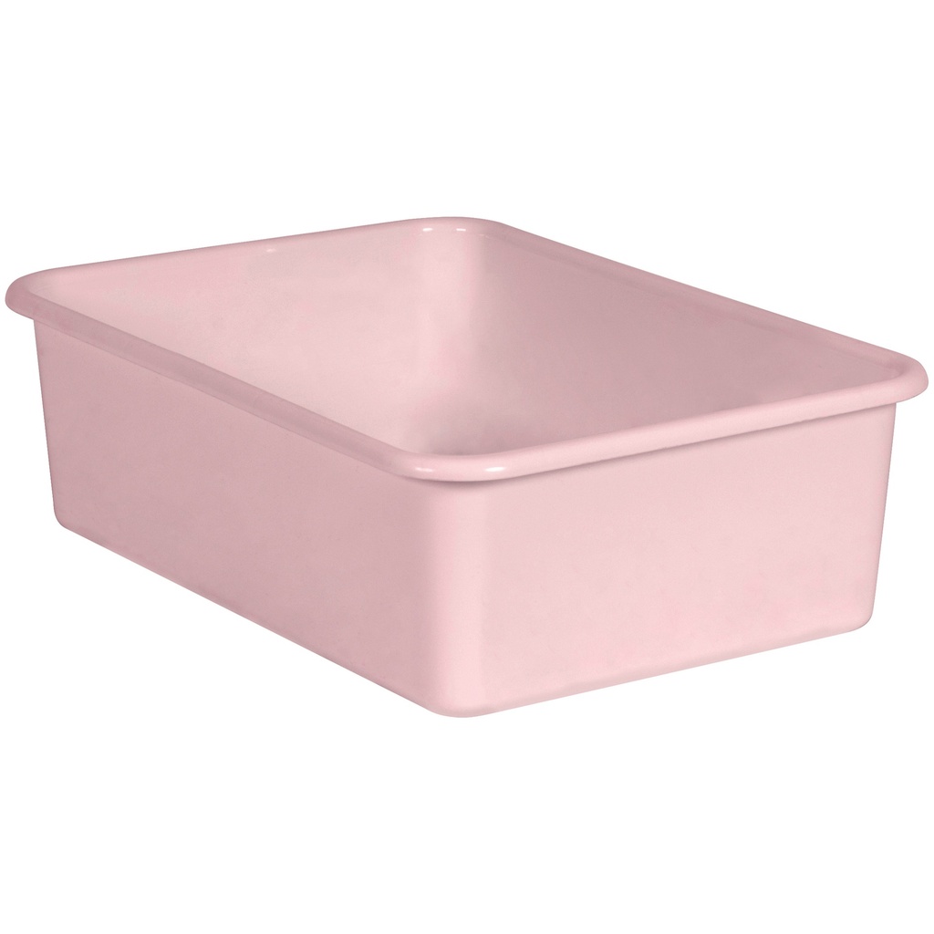 Blush Large Plastic Storage Bin, Pack of 3