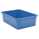 Slate Blue Large Plastic Storage Bin, Pack of 3