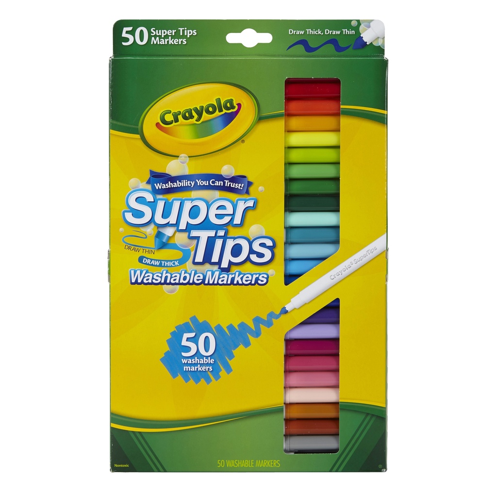 Washable Markers, Super Tips, Pack of 50