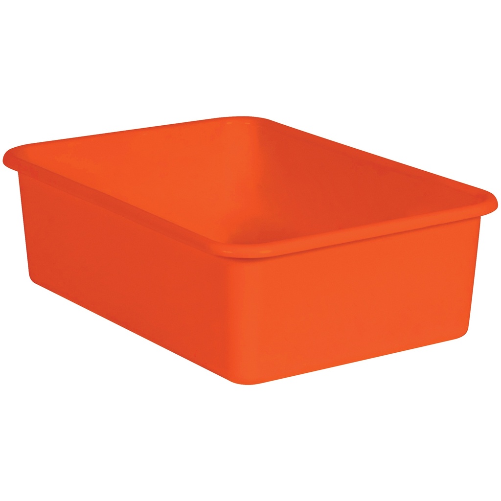 Orange Large Plastic Storage Bin, Pack of 3