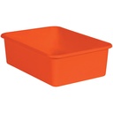 Orange Large Plastic Storage Bin, Pack of 3