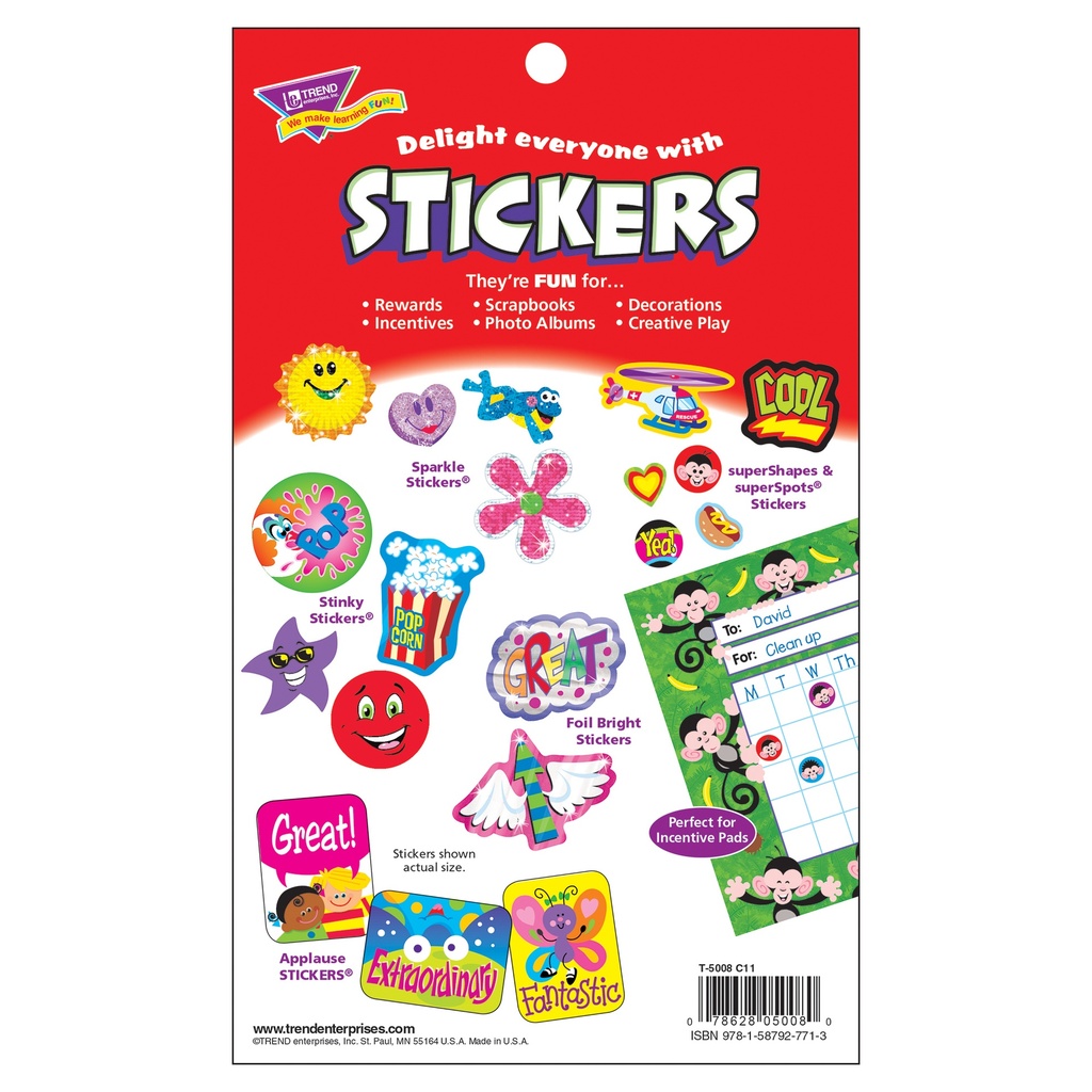 Schooltime Fun Sticker Pad, 738 ct