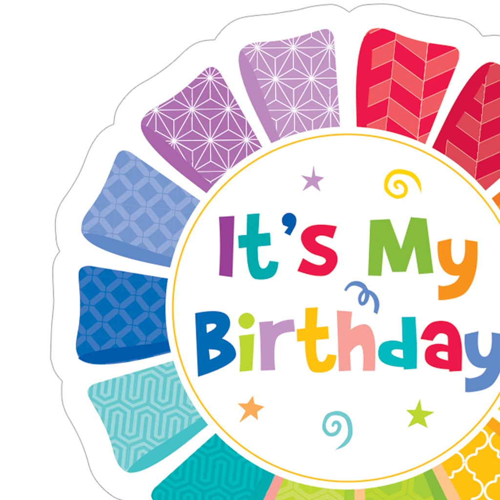 Painted Palette Happy Birthday Badge, Pack of 36