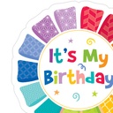 Painted Palette Happy Birthday Badge, Pack of 36