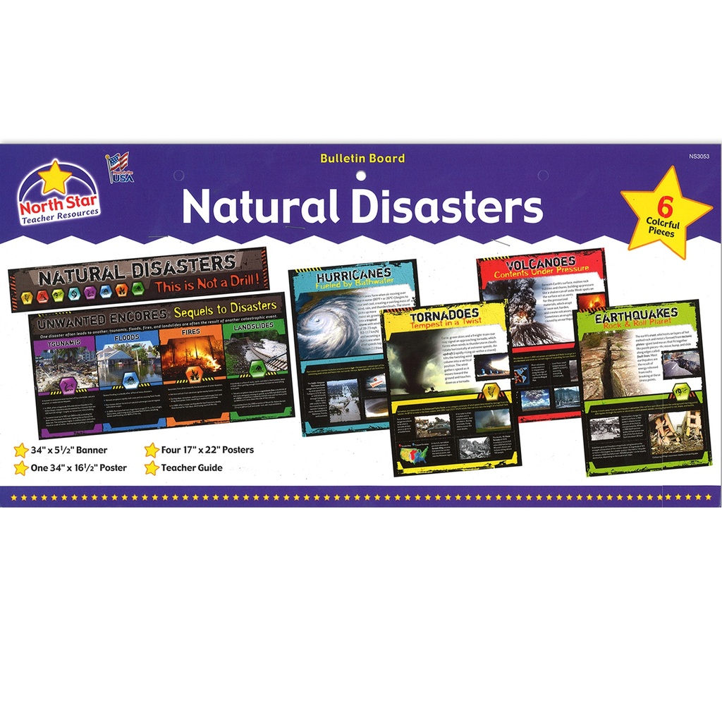 Natural Disasters Bulletin Board Set, Set of 6