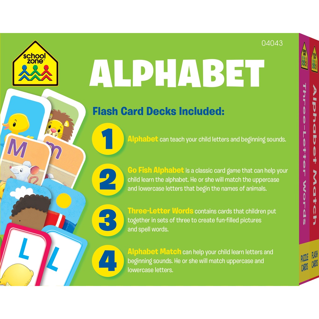 Alphabet Flash Card, 4-Pack