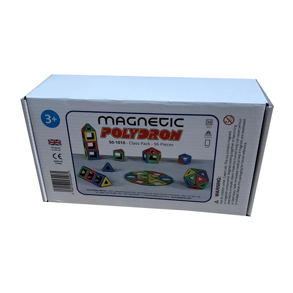 Magnetic Polydron® Class Set, 96 Pieces