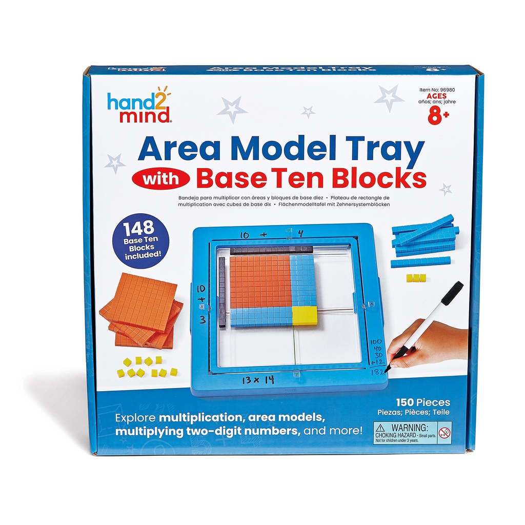 Area Model Tray with Base Ten Blocks