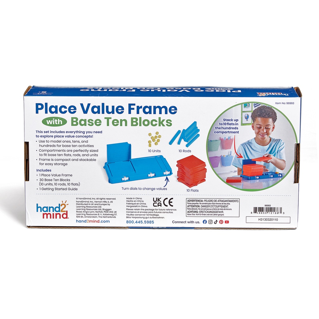 Place Value Frame with Base Ten Blocks