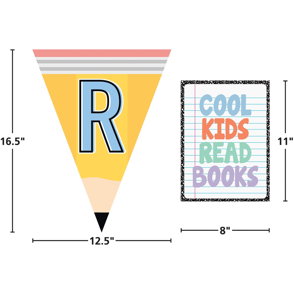 Cool for School Read Pennants Bulletin Board