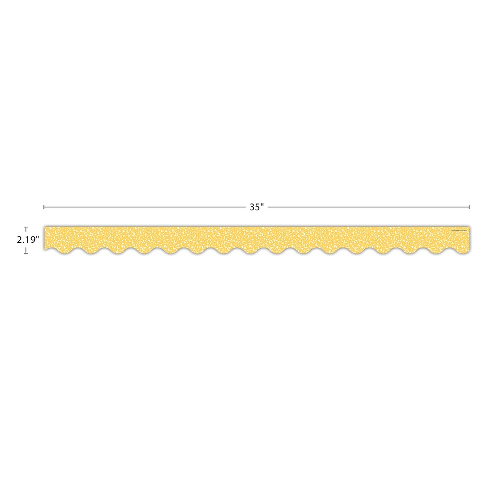 Composition Yellow Scalloped Border Trim