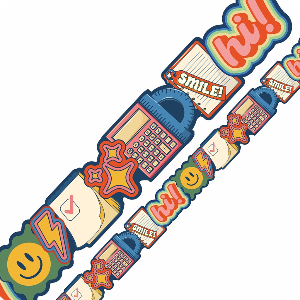 School Icons  Deco Trim - Extra Wide