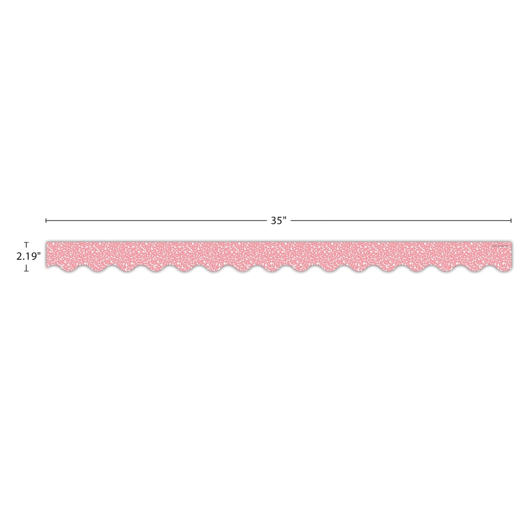 Composition Pink Scalloped Border Trim