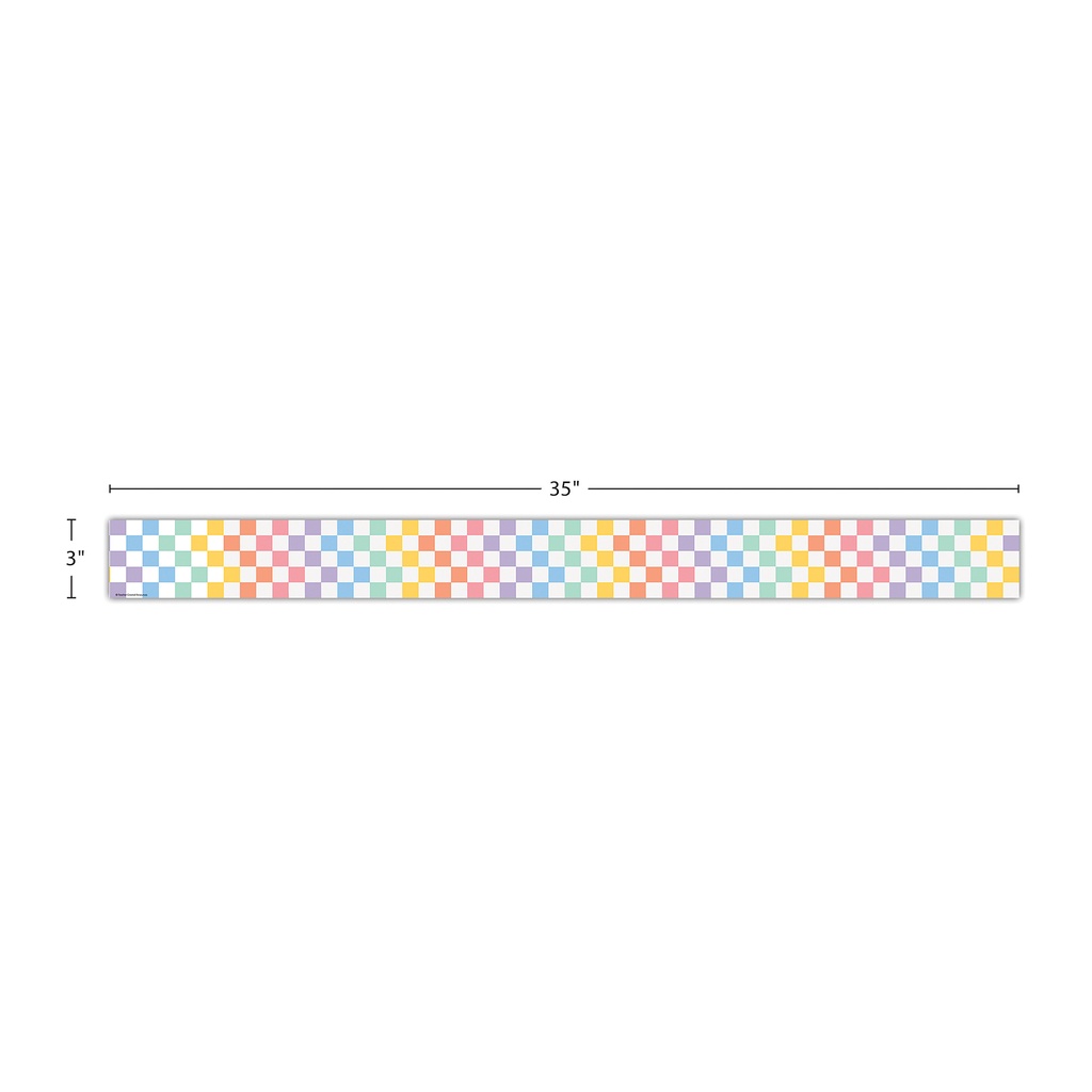 Cool for School Checkers Straight Border Trim