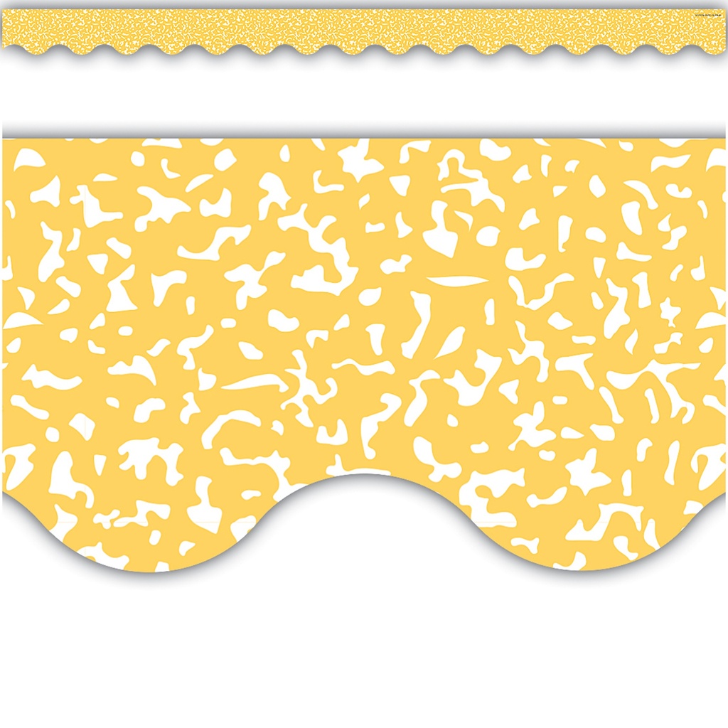 Composition Yellow Scalloped Border Trim