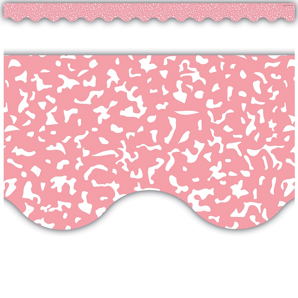 Composition Pink Scalloped Border Trim