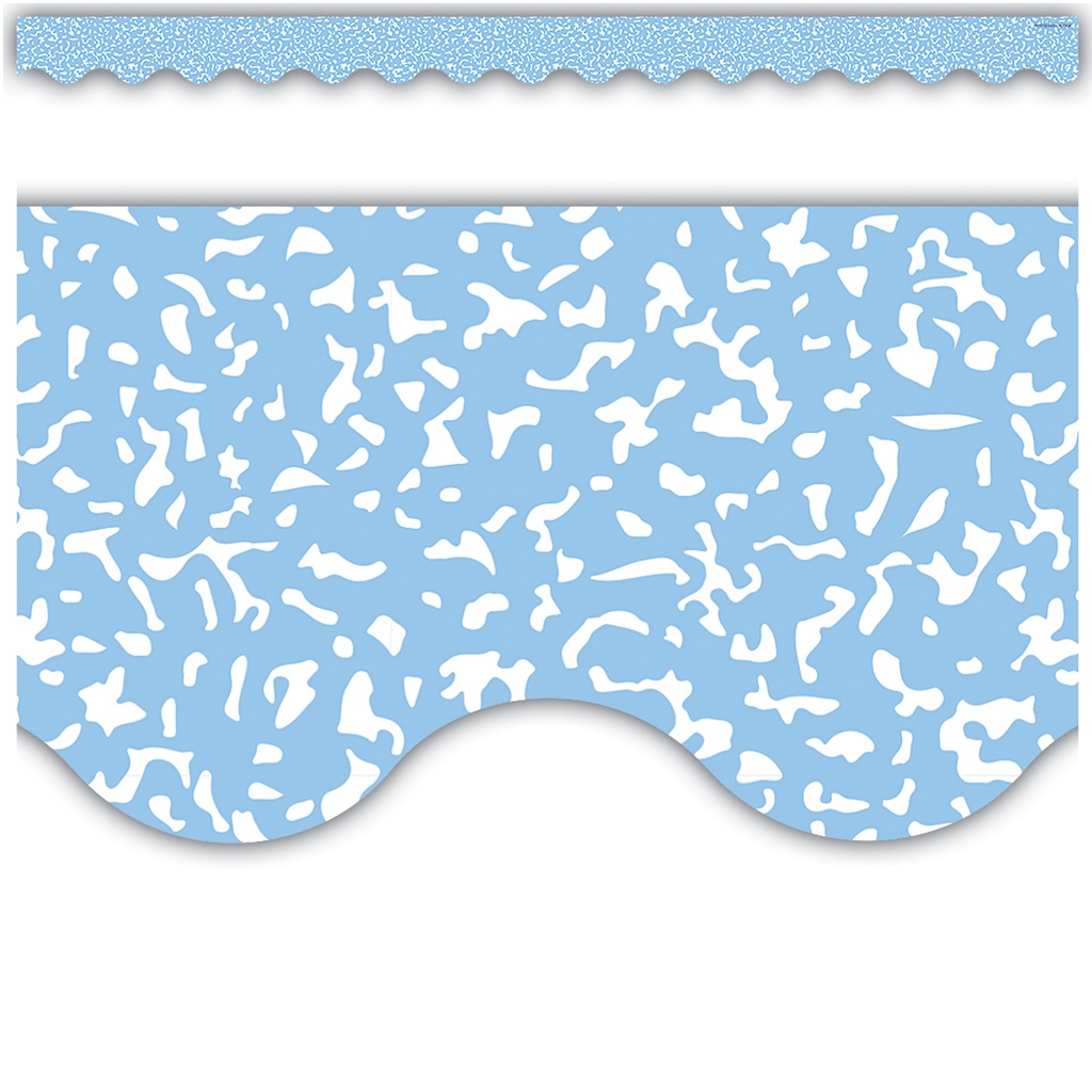 Composition Blue Scalloped Border Trim