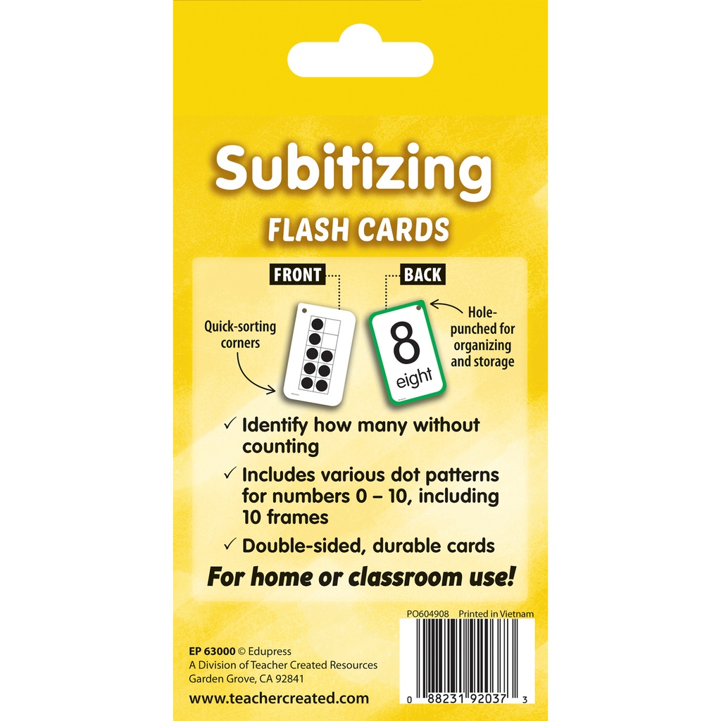 Subitizing Flash Cards