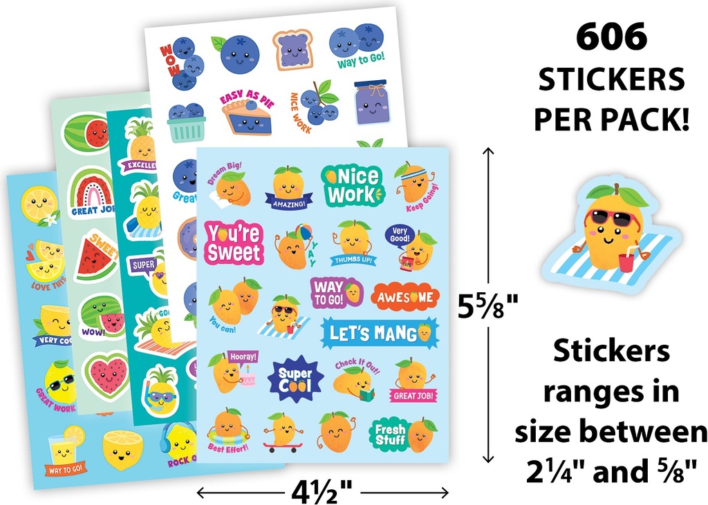 Fruit Smoothie Smelly Sticker Set (5)