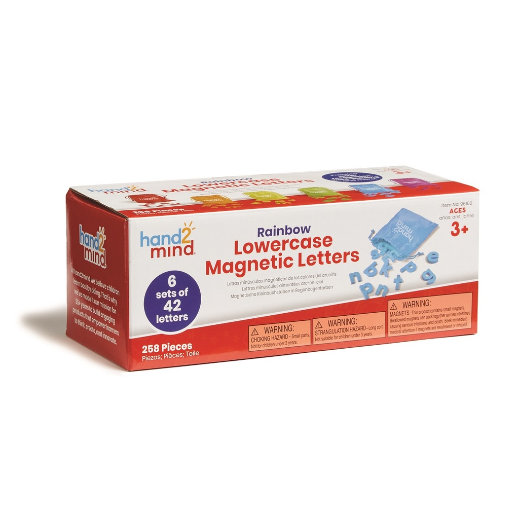 Rainbow Lowercase Magnetic Letters