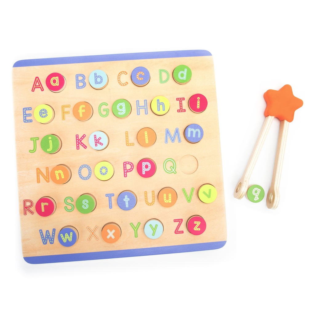 ABC Letter Sounds Puzzle Wooden Alphabet Board