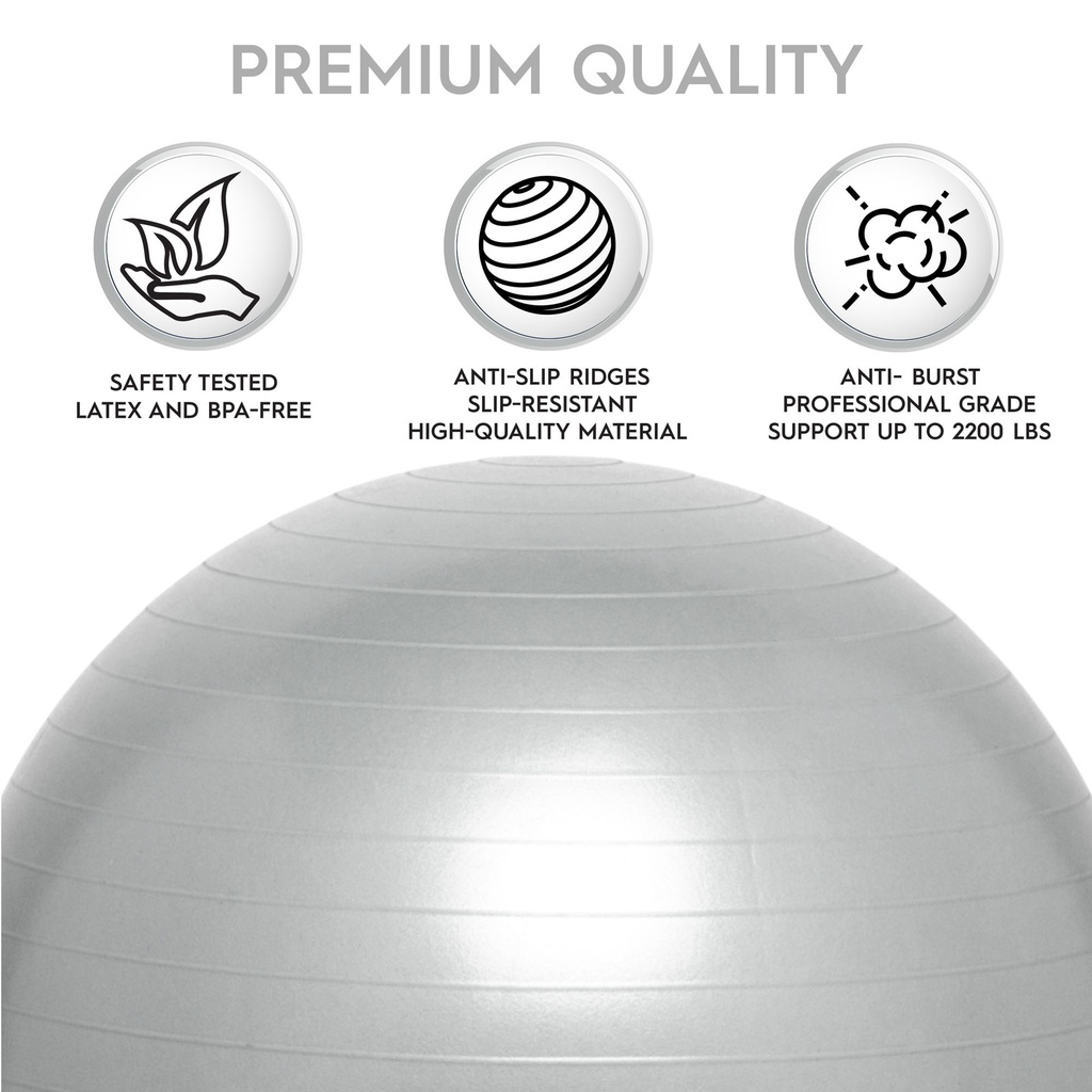 Balance Ball, 55cm, Silver