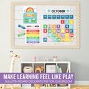 Rainbow Circle Time Bulletin Board Calendar for Classroom