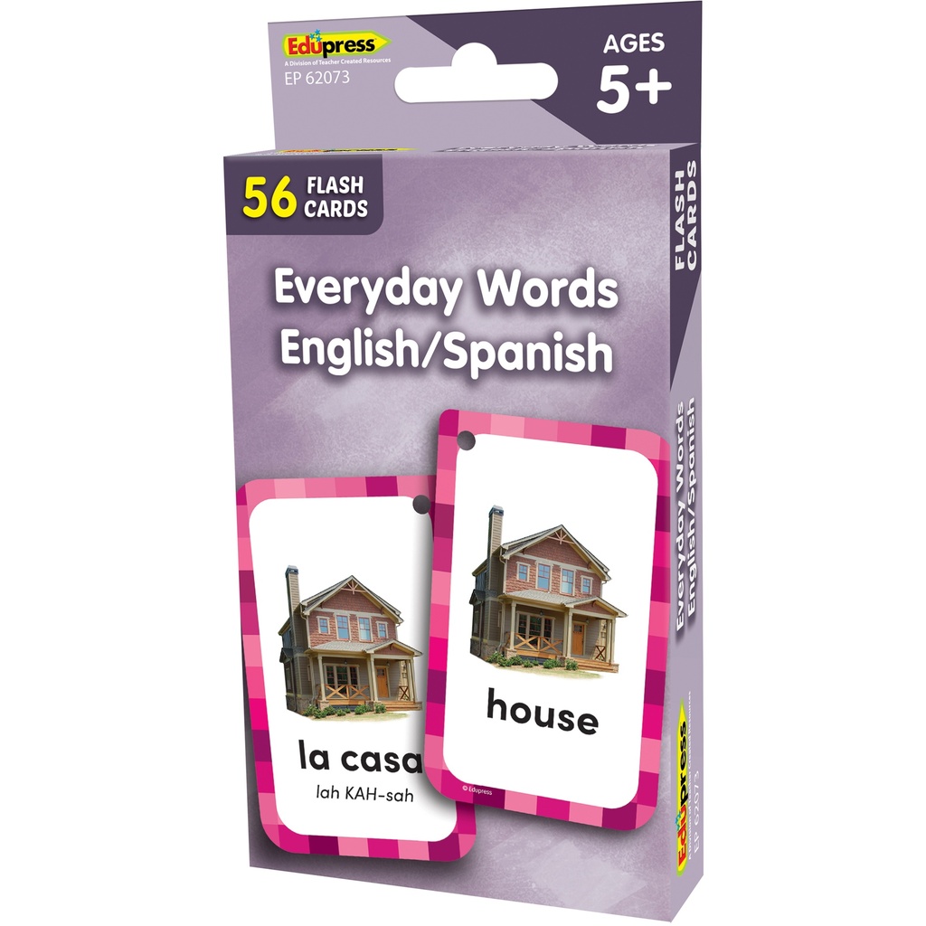 Everyday Words English / Spanish Flash Cards