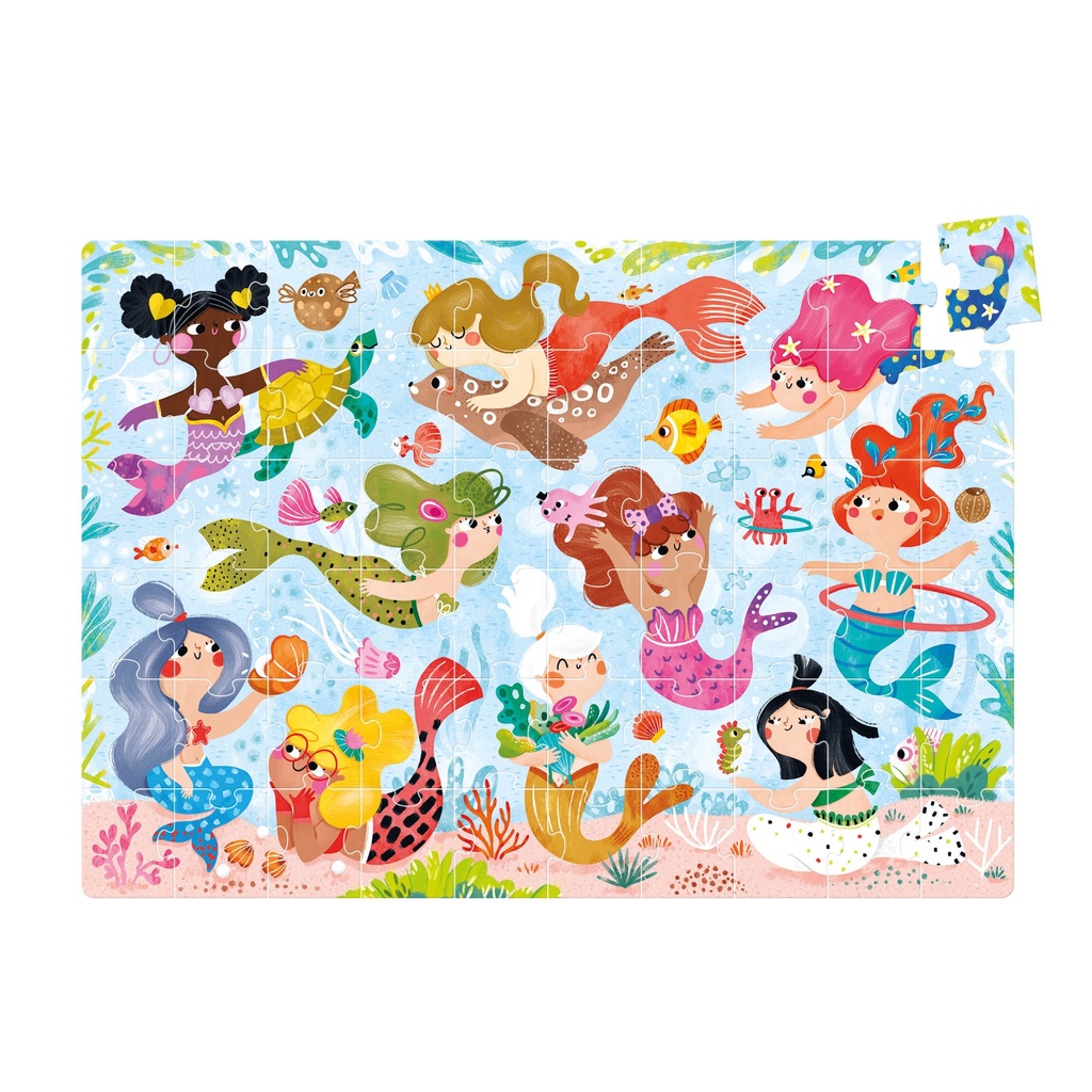 Magical Jumbo Puzzle Mermaids, Ages 4+