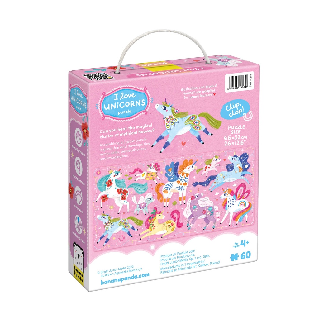 I Love Unicorns Puzzle, Ages 4+