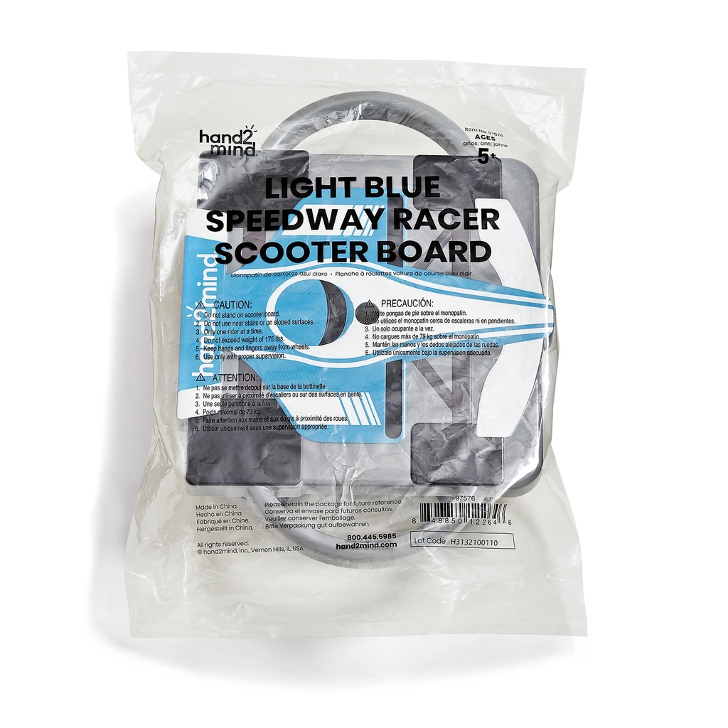 Speedway Racer Scooter Board, Light Blue