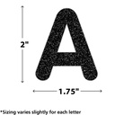 Black Glitz 2" Self-Adhesive Letters Uppercase, 276 Pieces