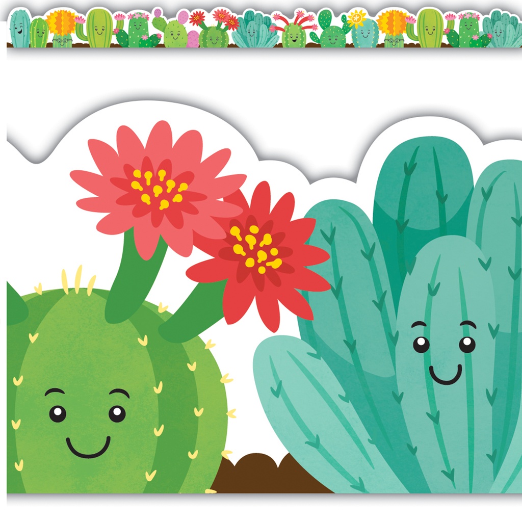 Happy Cactus Crew Die-Cut Border Trim