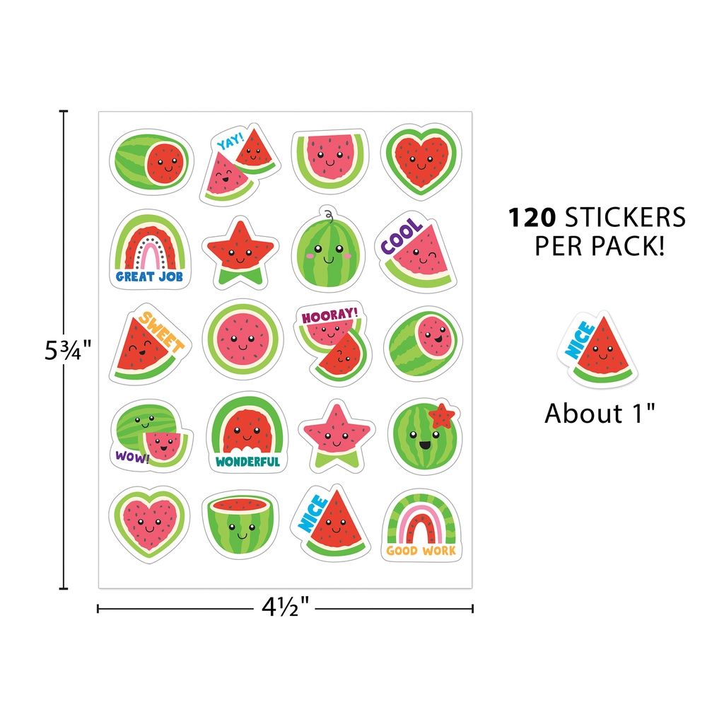 Watermelon Smelly Stickers, Pack of 120