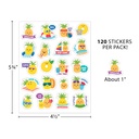 Pineapple Smelly Stickers, Pack of 120