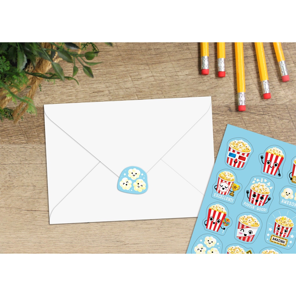 Popcorn Smelly Stickers, Pack of 120