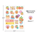 Peach Smelly Stickers, Pack of 108