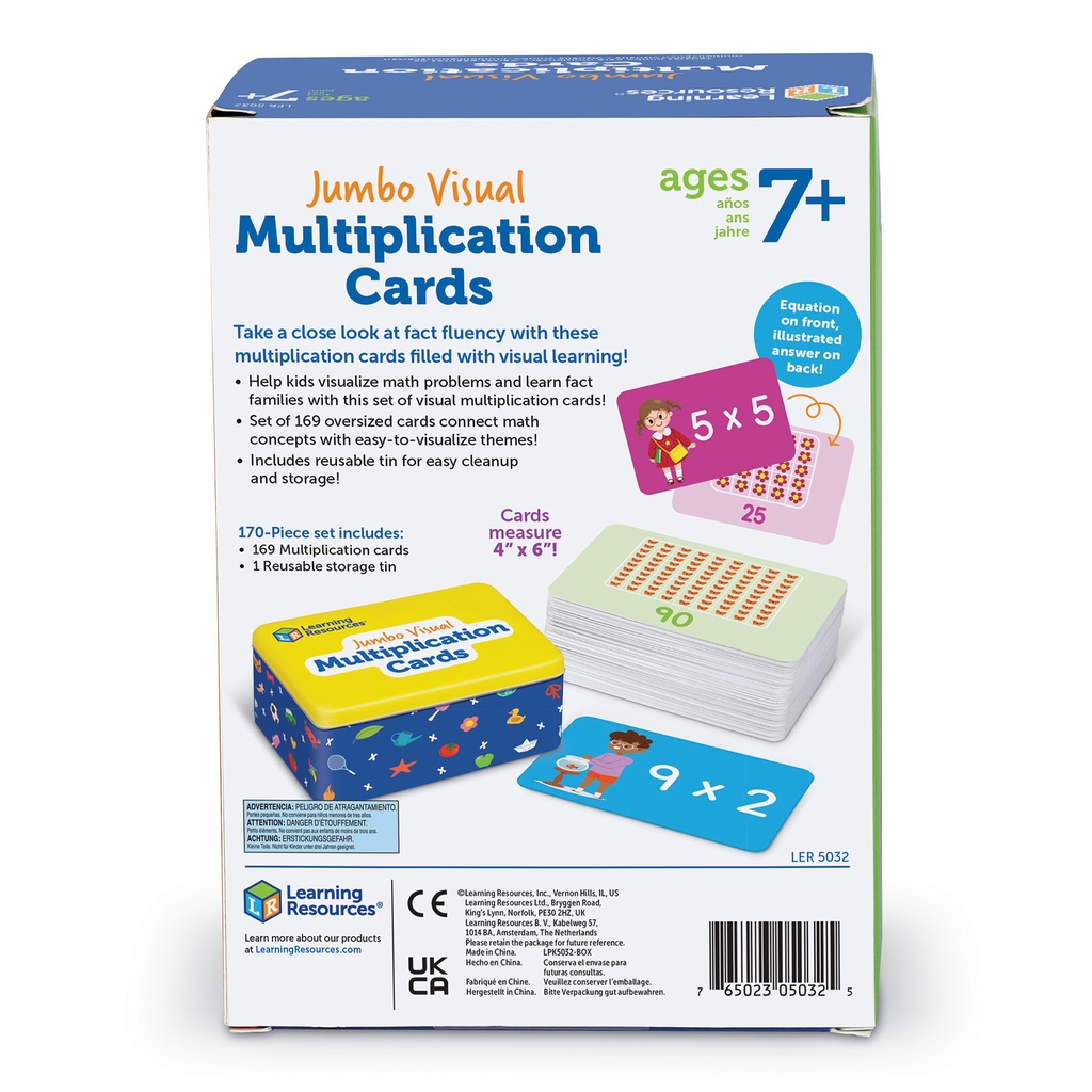 Visual Multiplication Flash Cards