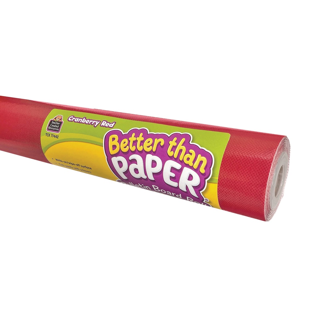 Cranberry Red Better Than Paper Bulletin Board Roll 4-Pack