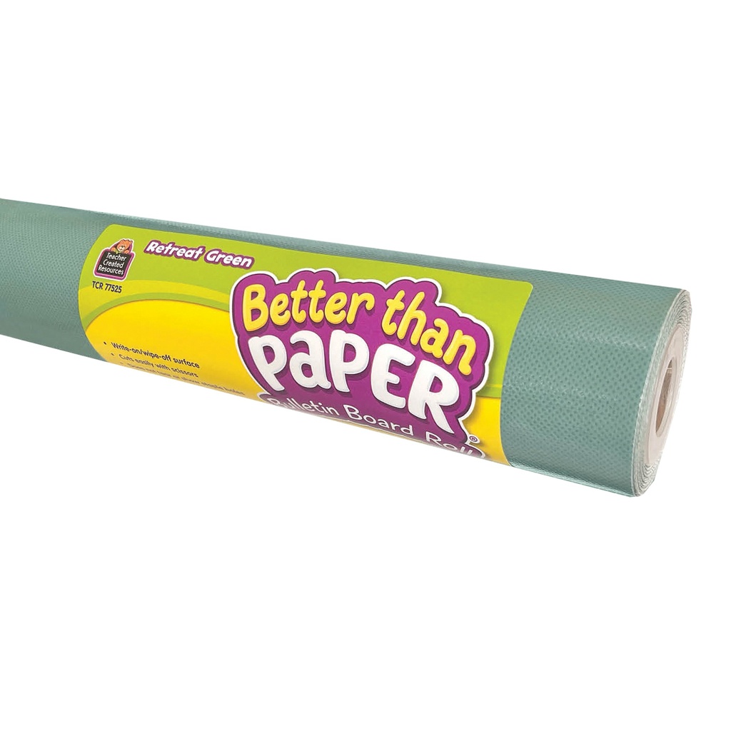 Retreat Green Better Than Paper Bulletin Board Roll 4-pack