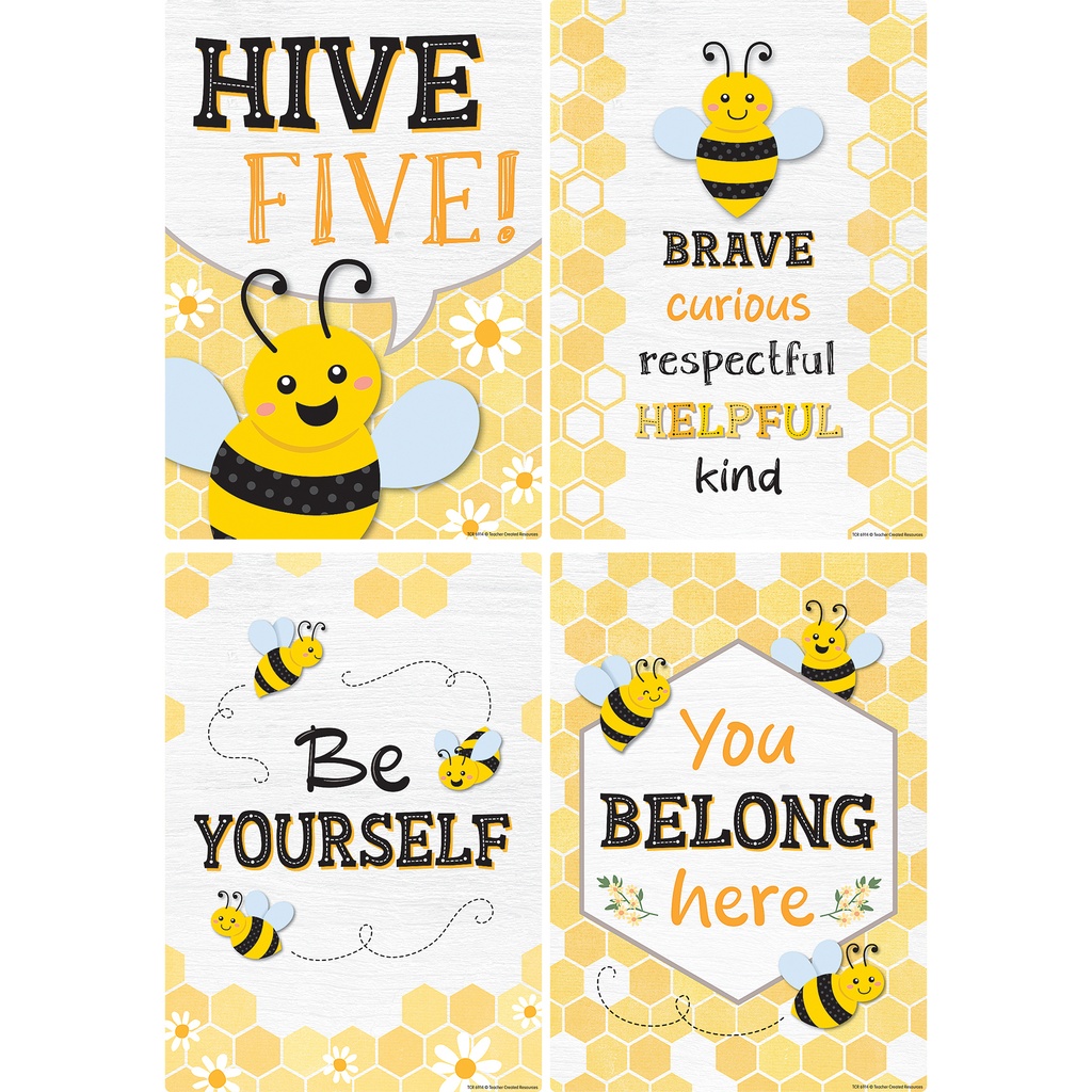 Buzzing Bees Positive Sayings Small Poster Pack