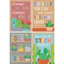 Happy Cactus Crew Positive Sayings Small Poster Pack