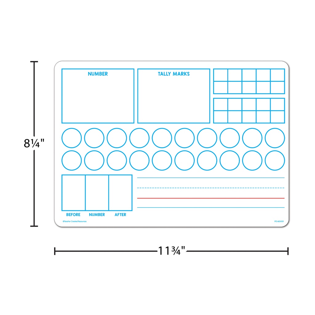 Double-Sided Learning Numbers 1–20 Dry Erase Boards